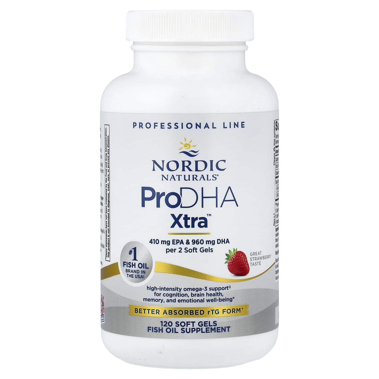ProDHA Xtra™, клубника, 120 мягких капсул
