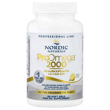 Гель Nordic Naturals ProOmega® 2000, вкус Lemon, 1075 мг, 60 мягких капсул