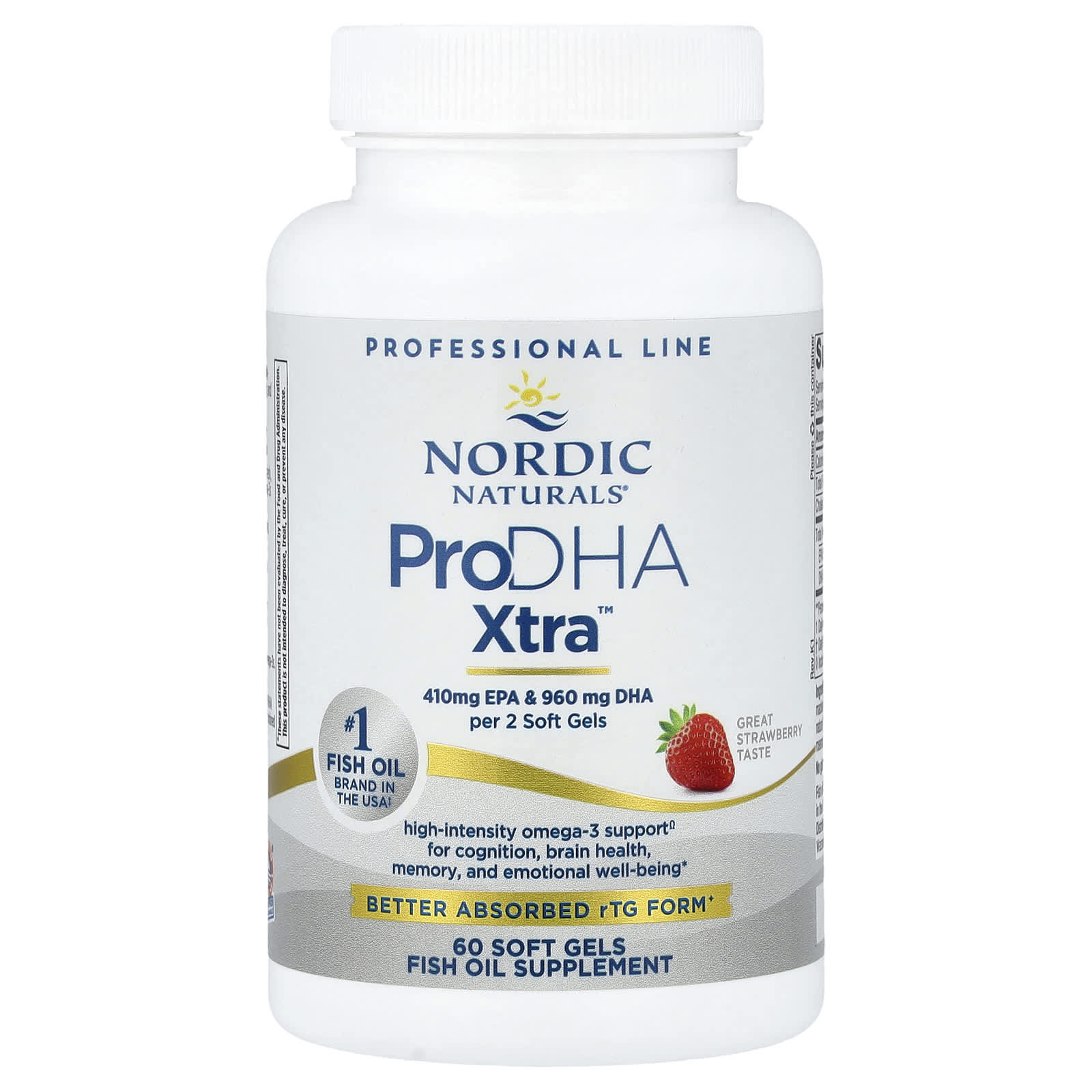 ProDHA Xtra™, клубника, 60 мягких капсул