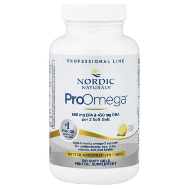 Гель Nordic Naturals ProOmega®, вкус Lemon, 640 мг, 120 мягких капсул