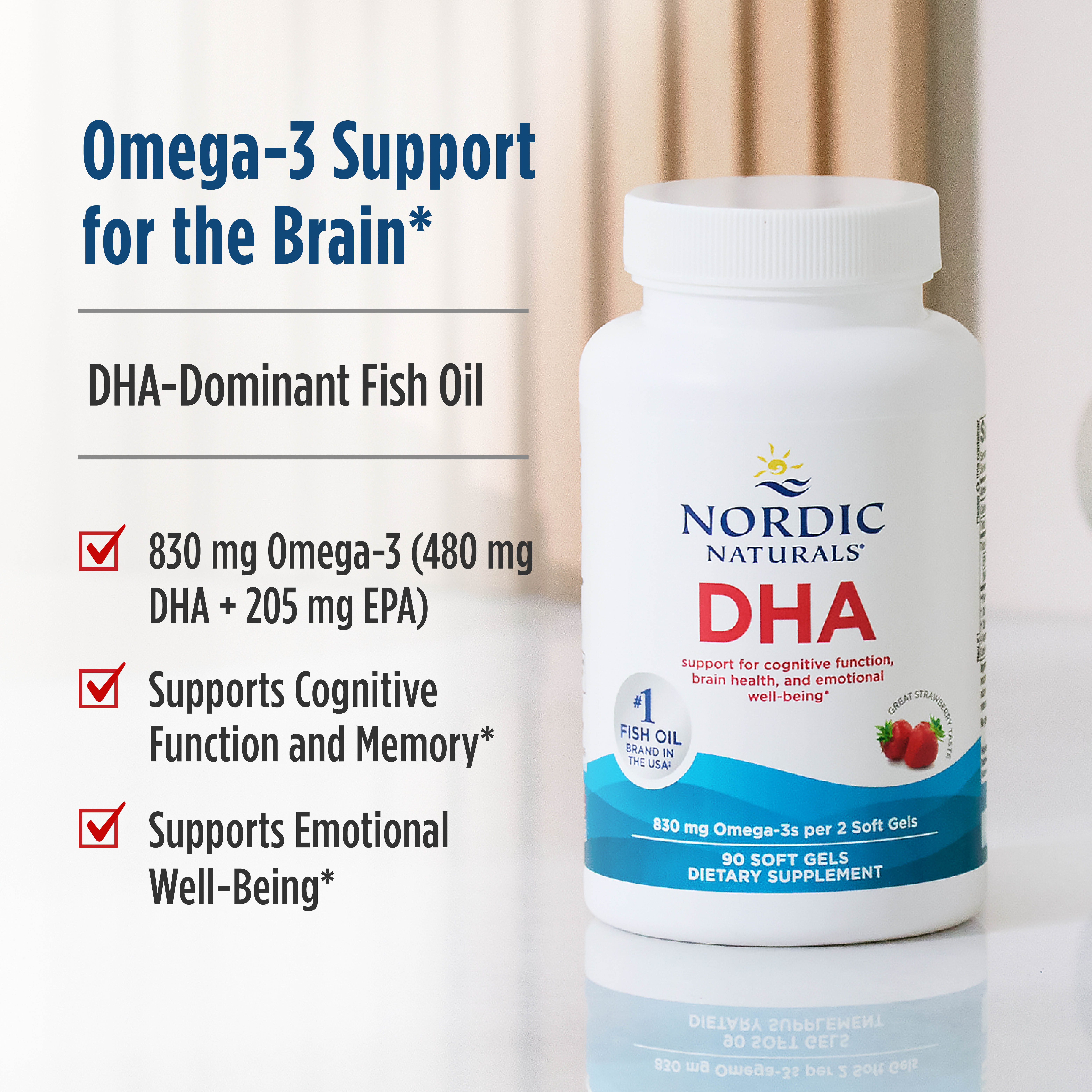 DHA Nordic Naturals, вкус Strawberry, 90 мягких капсул — фото 4