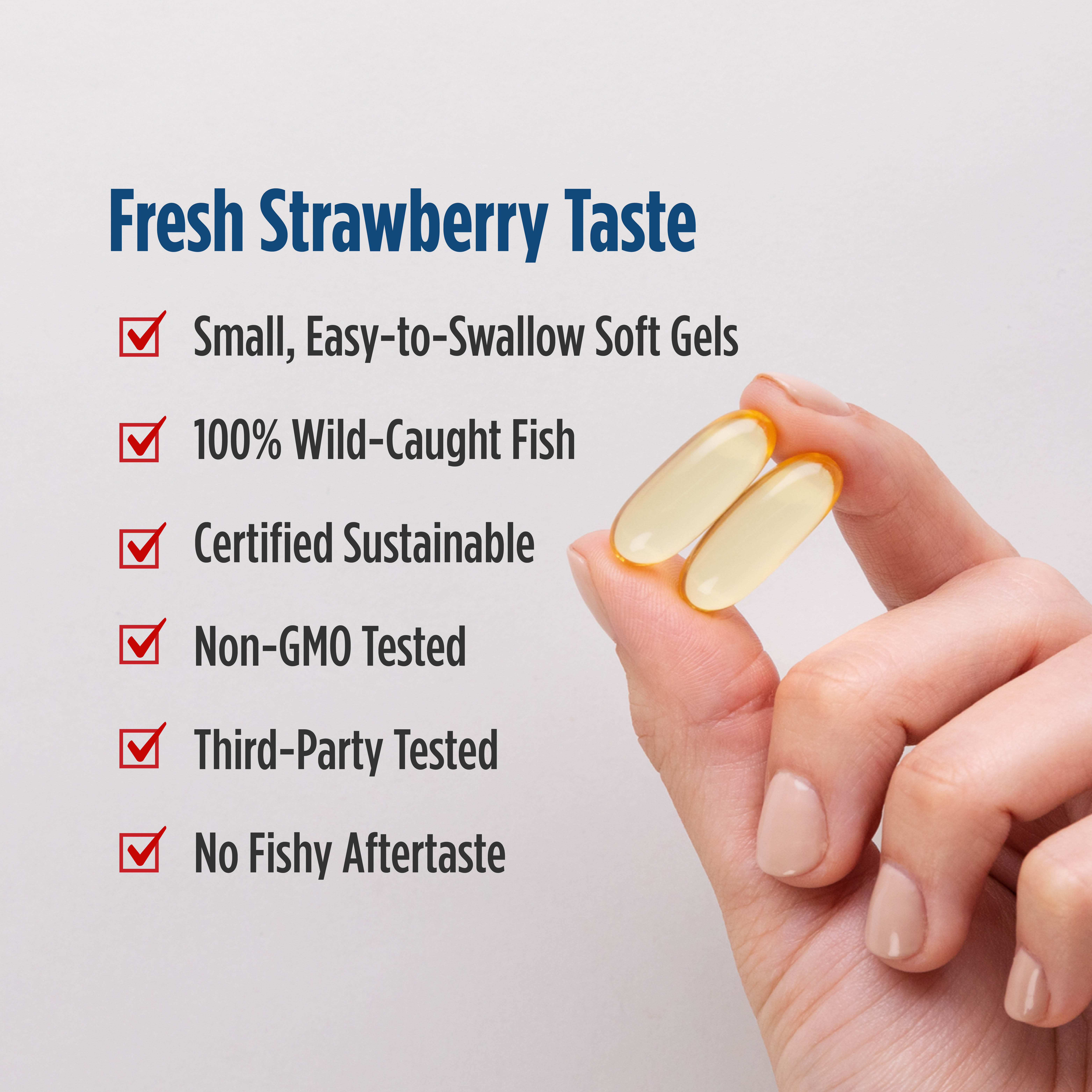 DHA Nordic Naturals, вкус Strawberry, 90 мягких капсул — фото 5