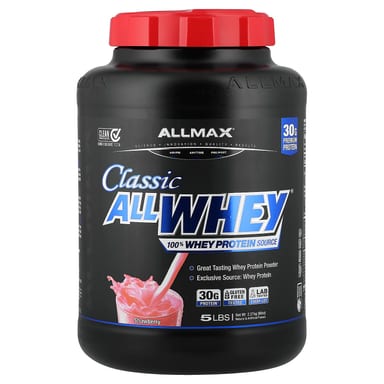 Сывороточный протеин ALLMAX CLASSIC ALLWHEY® 100% Source, вкус Strawberry, 2.27 кг