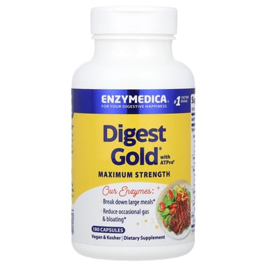 Ферментный комплекс Digest Gold with ATPro Enzymedica Digest Gold® with ATPro® Maximum Strength, 180 капсул