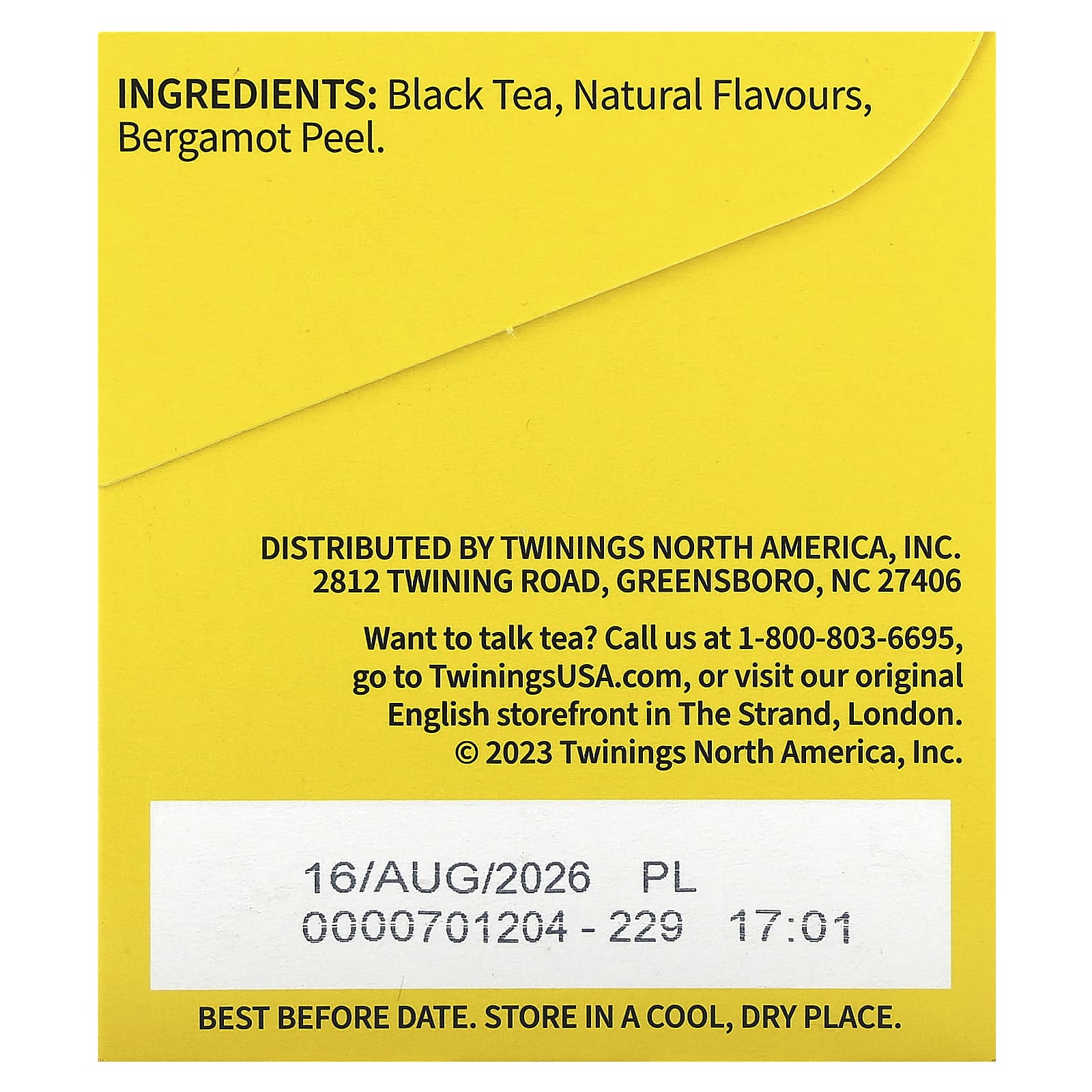Чайные пакетики Twinings Black Tea Earl Grey Extra Strong 20, 40 г