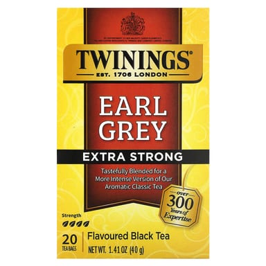 Чайные пакетики Twinings Black Tea Earl Grey Extra Strong 20, 40 г