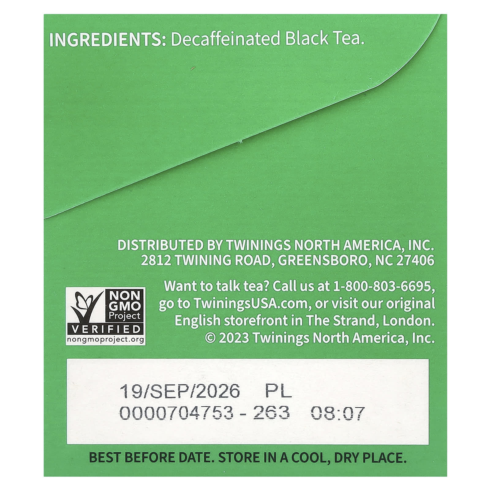 Чайные пакетики Twinings Pure Black Tea Irish Breakfast 20, оттенок Decaffeinated, 40 г