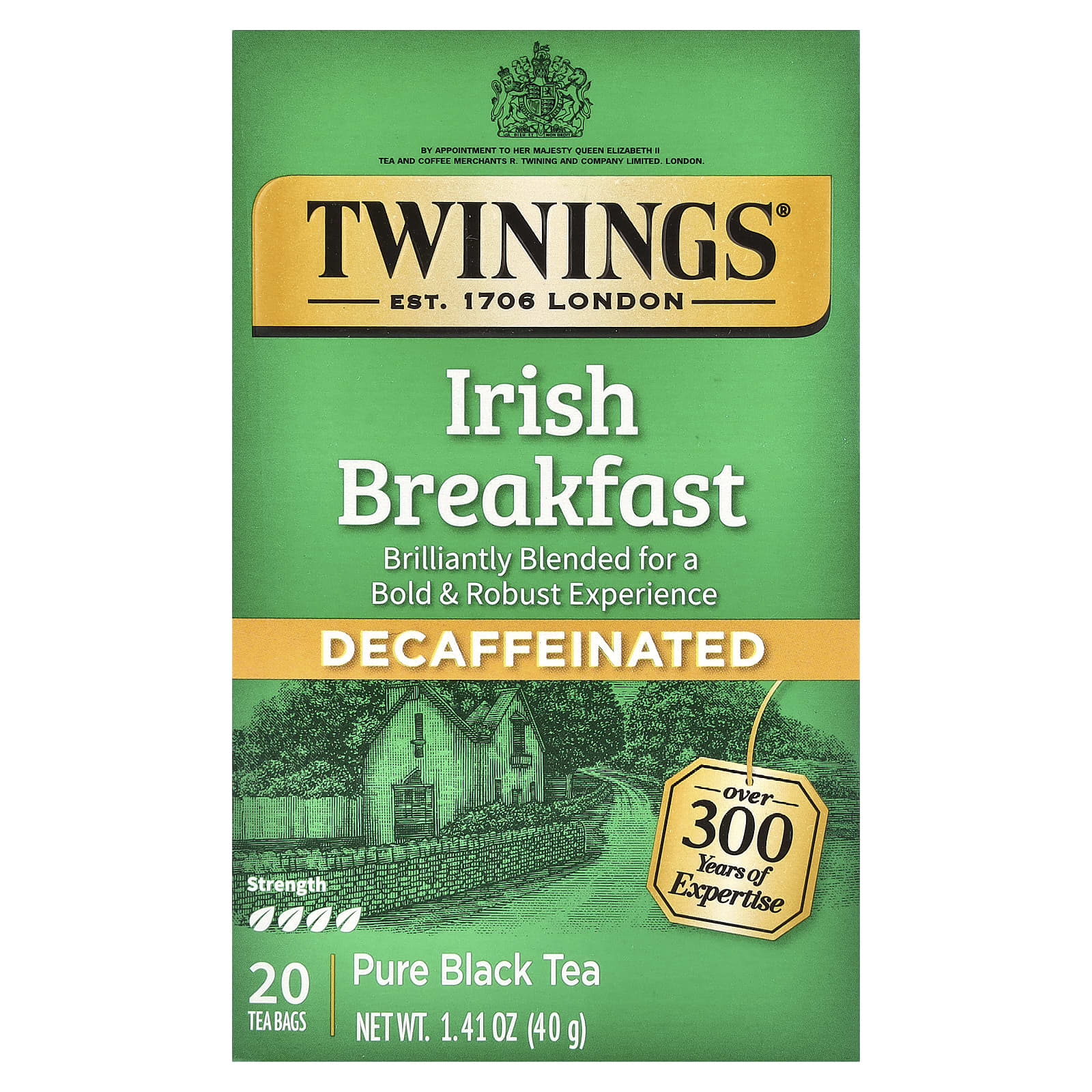 Чайные пакетики Twinings Pure Black Tea Irish Breakfast 20, оттенок Decaffeinated, 40 г — фото 3