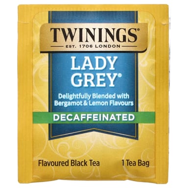 Чайные пакетики Twinings Flavored Black Tea Lady Grey® 20, оттенок Decaffeinated, 40 г