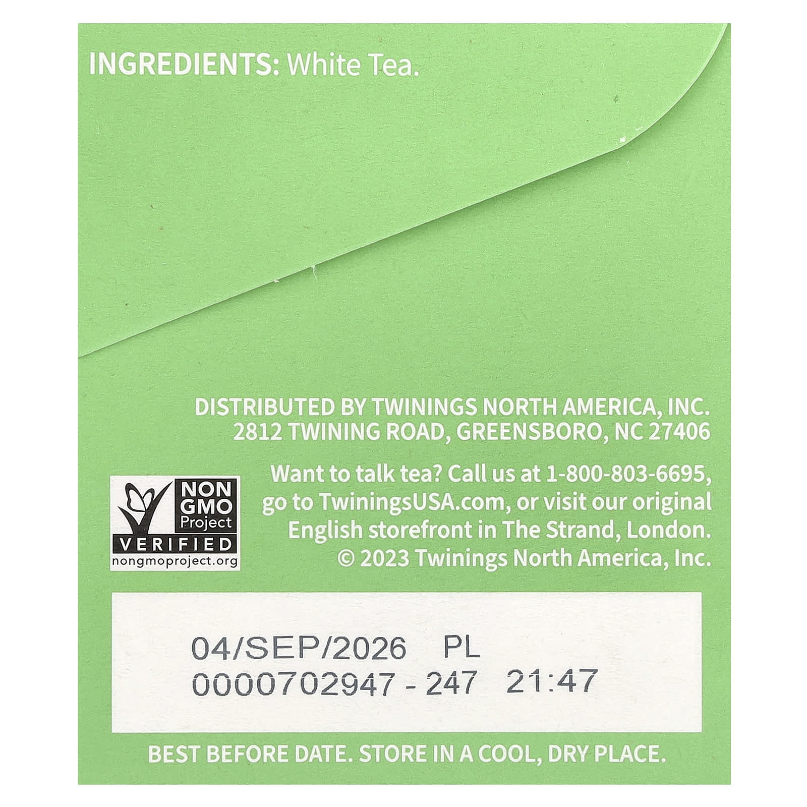 Чайные пакетики Twinings Pure White Tea 20, 30 г