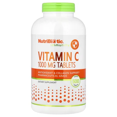 Фото товара: Витамин C NutriBiotic Immunity 500 Vegan Tablets, 1000 мг, таблетки