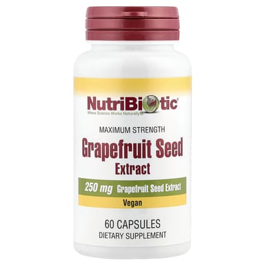 Экстракт семян грейпфрута NutriBiotic Maximum Strength, вкус Grapefruit Seed Extract, 250 мг, 60 капсул