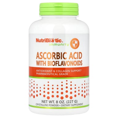 Аскорбиновая кислота с биофлавоноидами NutriBiotic, кристаллический порошок, 227 г