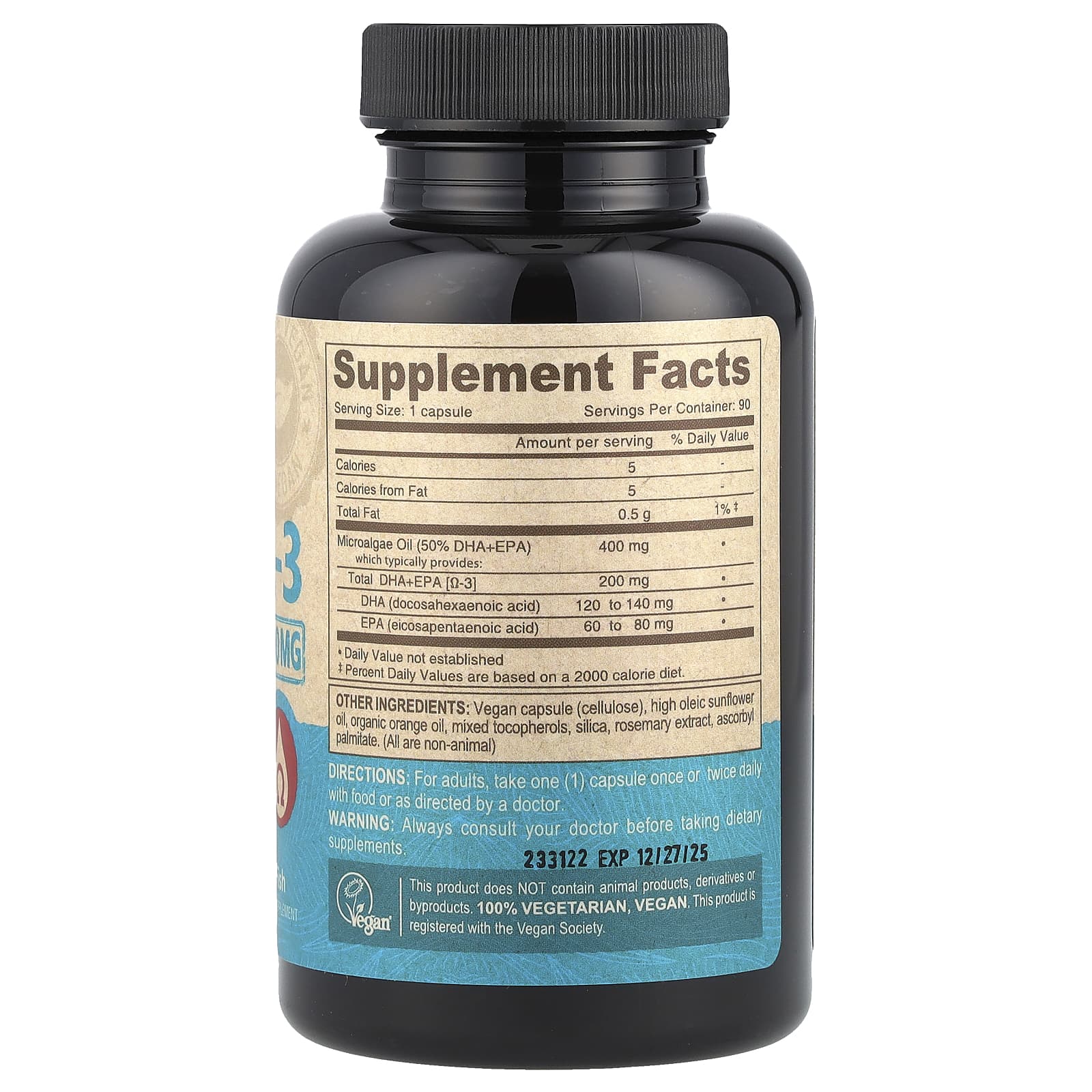 Омега-3 Deva Vegan DHA-EPA Delayed Release 90 Vegan Caps, 200 мг — фото 2