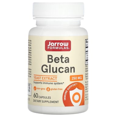 Бета-глюкан Jarrow Formulas, 250 мг, 60 капсул