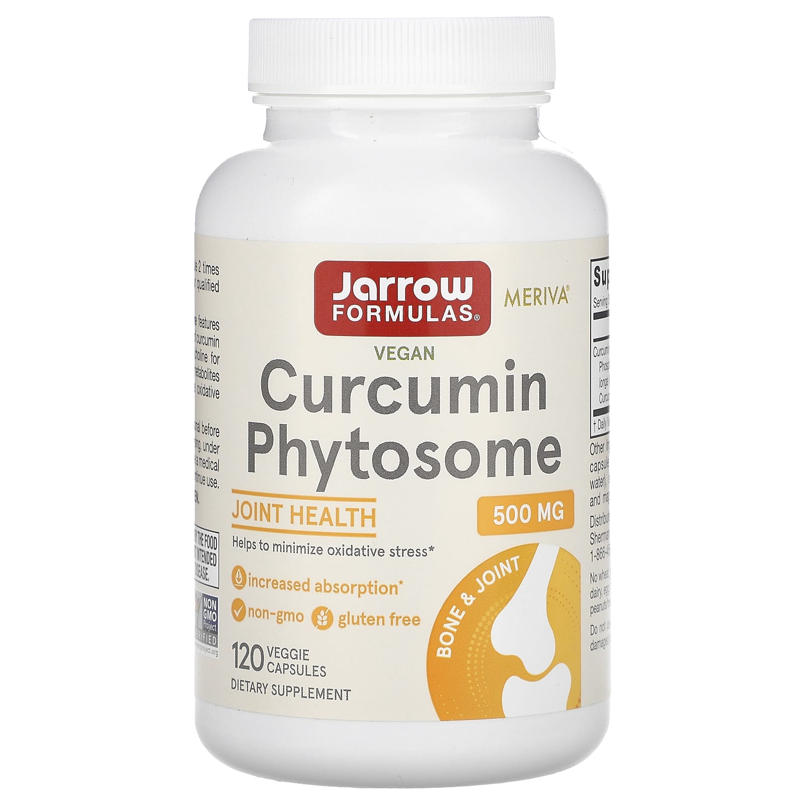 Куркумин Jarrow Formulas Phytosome, 500 мг, 120 растительных капсул