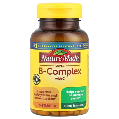 Фото товара: Комплекс витаминов B Nature Made Super B-Complex with Vitamin C, 140 таблеток