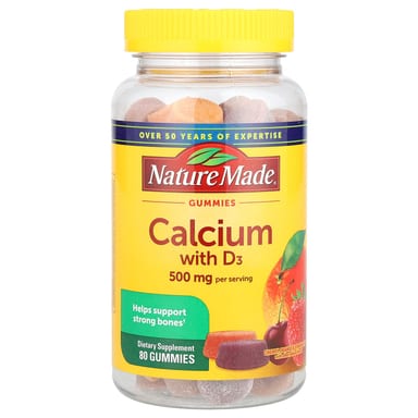 Витамин D3 Nature Made Calcium with Gummies Cherry Orange & Strawberry, вкус Cherry, Orange & Strawberry, 80 жевательных пастилок