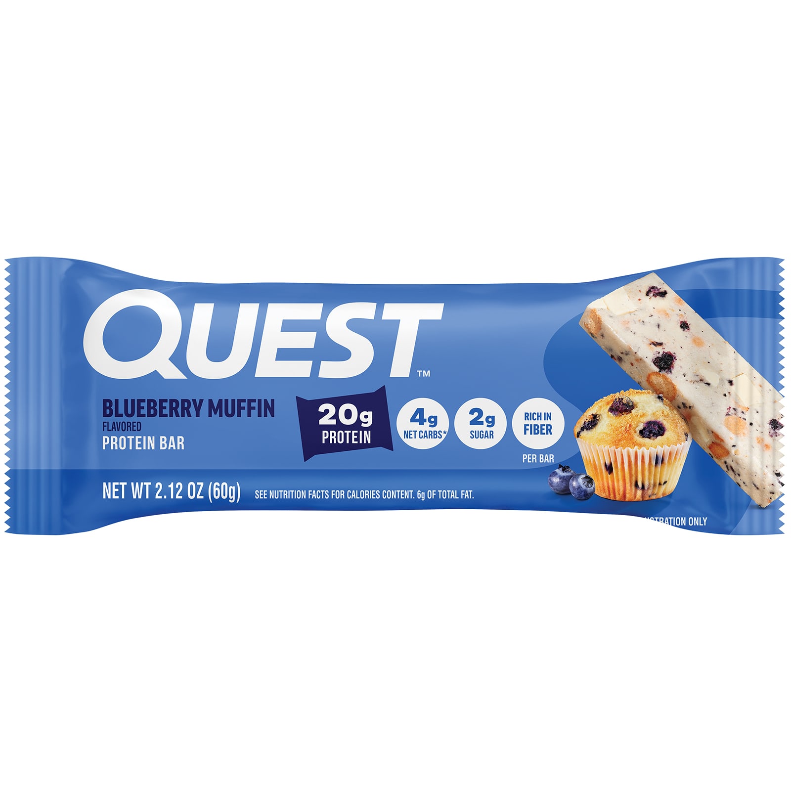 Протеиновый батончик Quest Nutrition, вкус Blueberry Muffin, 60 г, 12 шт. — фото 3