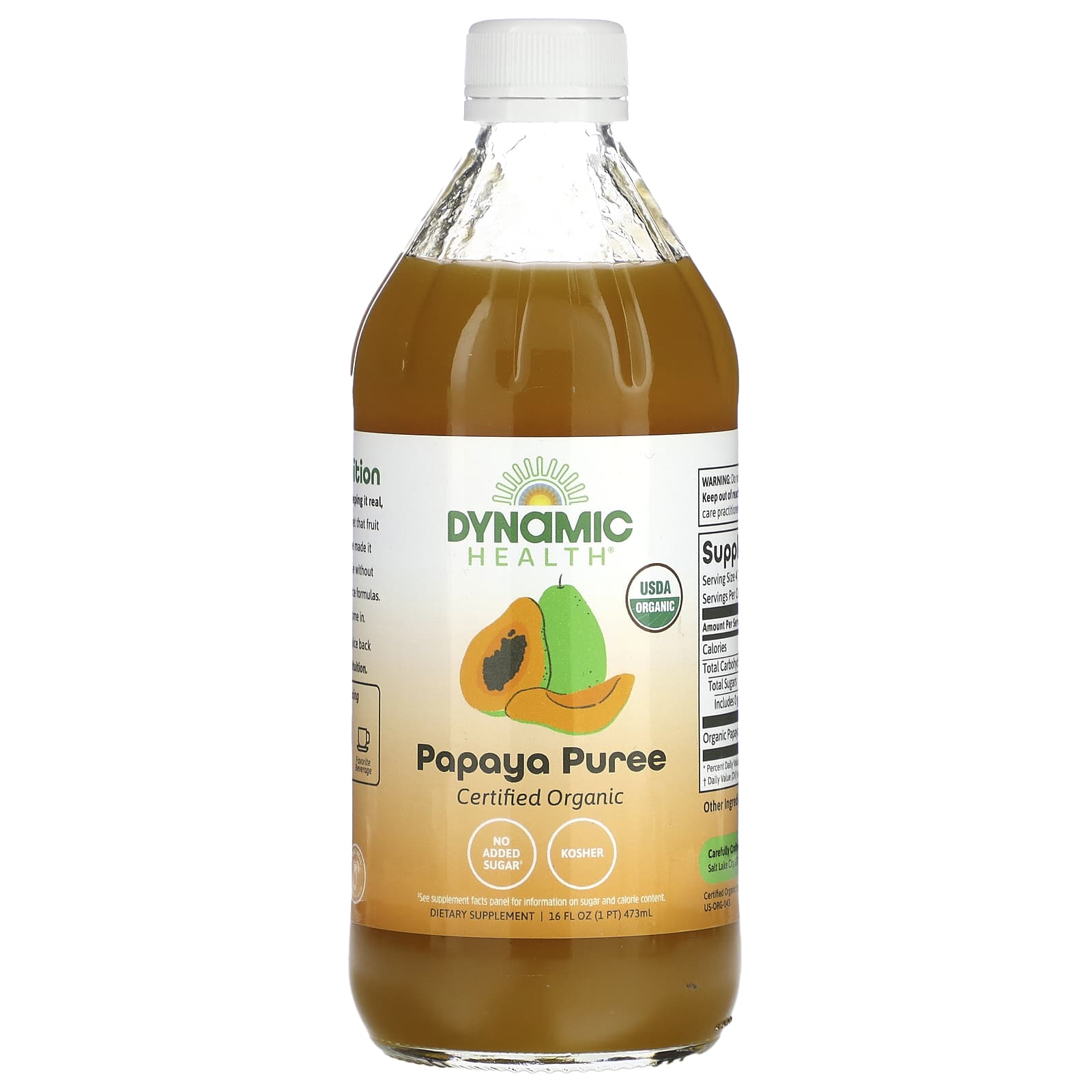 Пюре папайи Dynamic Health, 473 мл