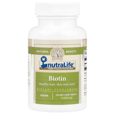 Биотин NutraLife 120 Easy Chew Tablets, 10000 мкг, таблетки