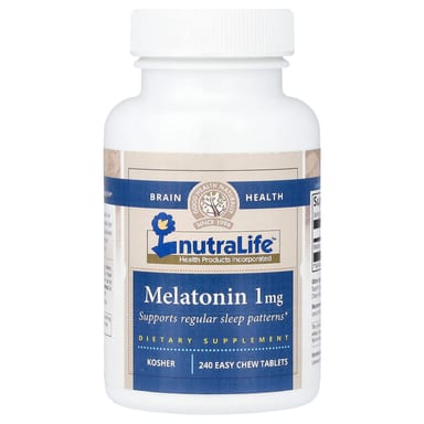 Мелатонин NutraLife 240 Easy Chew Tablets, 1 мг, таблетки