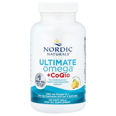 Коэнзим Q10 Nordic Naturals Ultimate Omega®, вкус Lemon, 120 мягких капсул