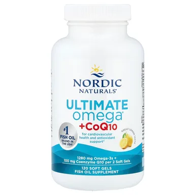 Фото товара: Коэнзим Q10 Nordic Naturals Ultimate Omega®, вкус «лимон», 120 мягких капсул
