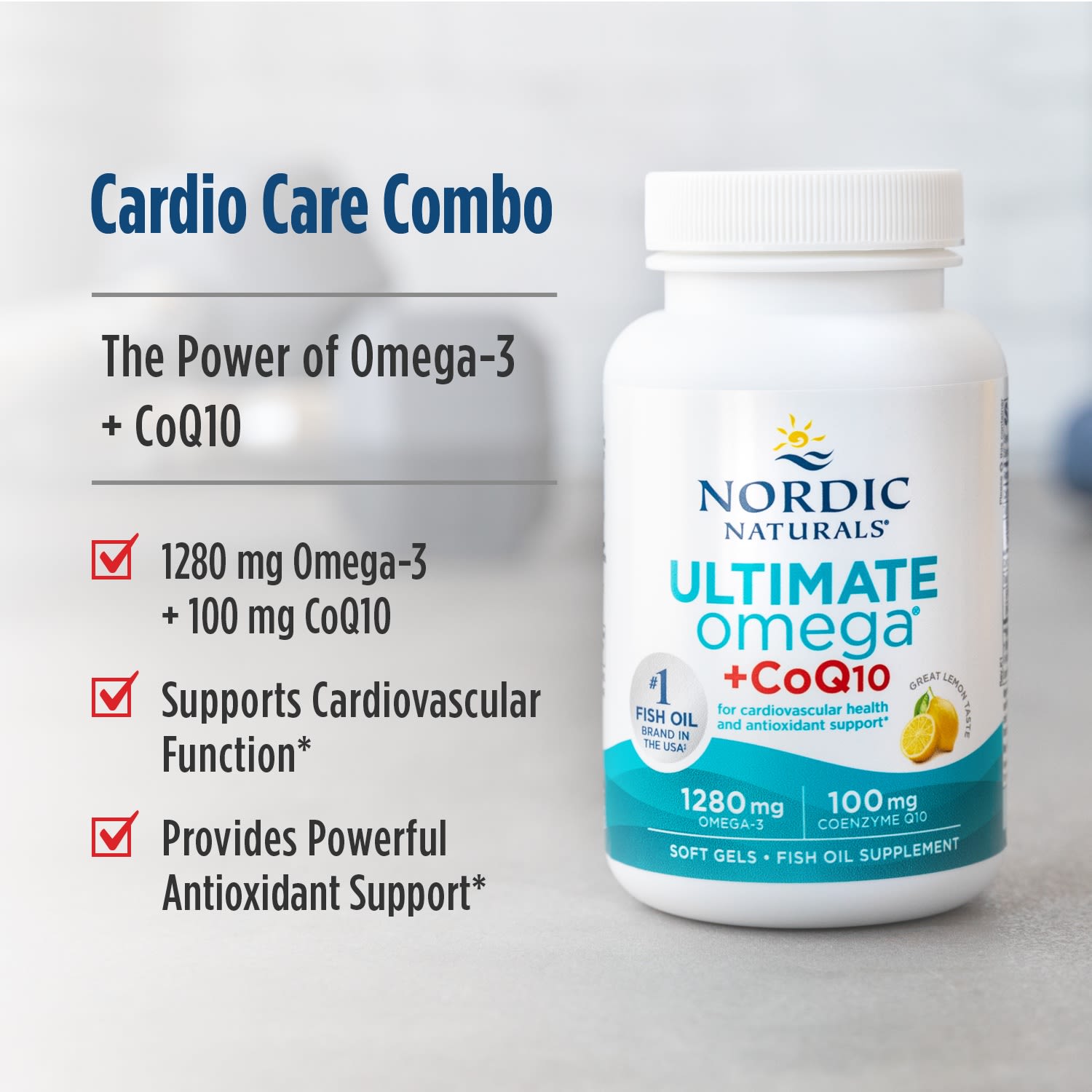 Коэнзим Q10 Nordic Naturals Ultimate Omega®, вкус Lemon, 120 мягких капсул — фото 4