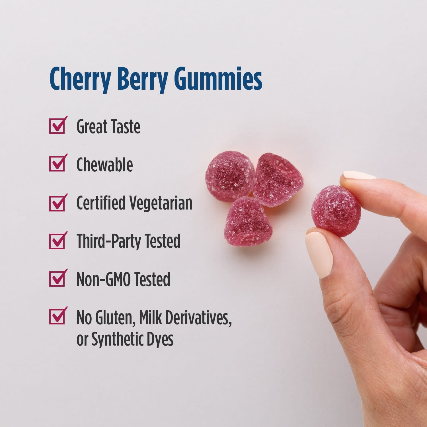 Мультивитамины Nordic Naturals Nordic Berries Gummies Cherry Berry 120 Gummy Berries, для детей от 3 лет, жевательные пастилки — фото 2