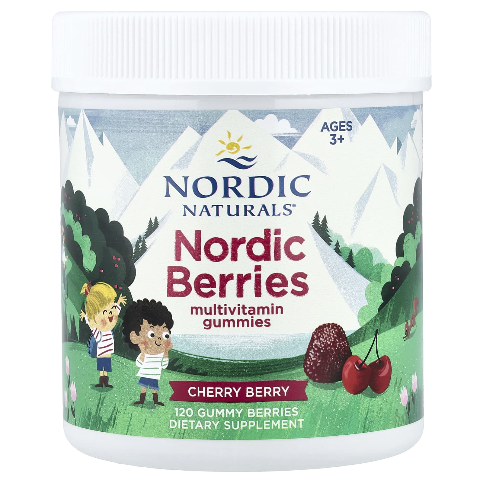 Мультивитамины Nordic Naturals Nordic Berries Gummies Cherry Berry 120 Gummy Berries, для детей от 3 лет, жевательные пастилки — фото 3