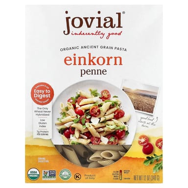 Паста Jovial Organic Ancient Grain Einkorn Penne, 340 г