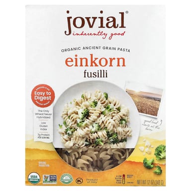Паста Jovial Organic Ancient Grain Einkorn Fusilli, 340 г