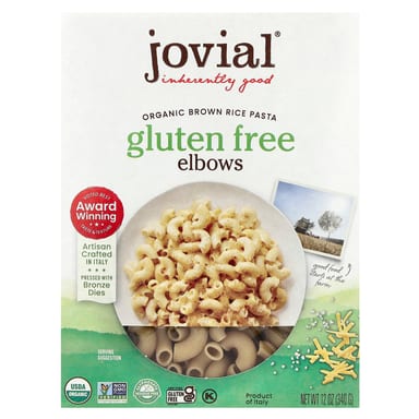 Паста Jovial Organic Brown Rice, оттенок Elbows, 340 г