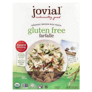 Паста Jovial Organic Brown Rice, оттенок Farfalle, 340 г