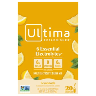 Электролитный напиток Ultima Replenisher, 20 стикпаков, лимонный вкус
