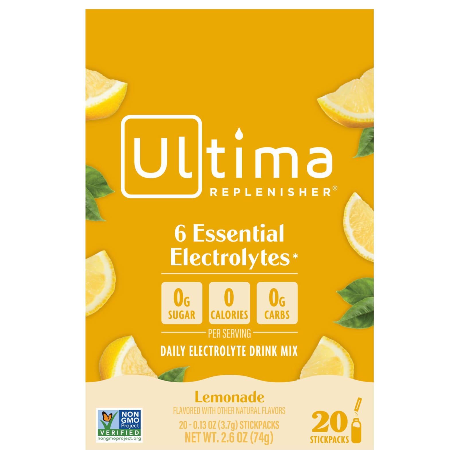 Электролитный напиток Ultima Replenisher, 20 стикпаков, лимонный вкус — фото 2