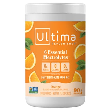 Электролиты Ultima Replenisher 6 Essential Daily Electrolyte Drink Mix, вкус Orange, 315 г, смесь для напитка