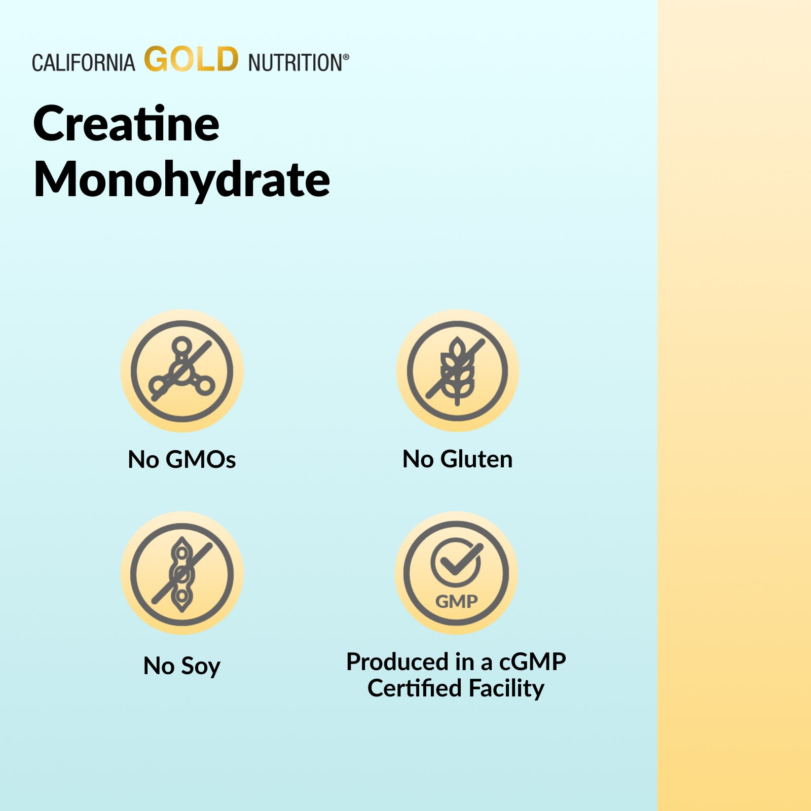 Креатин моногидрат California Gold Nutrition Sport Pure, без вкуса, 454 г — фото 8