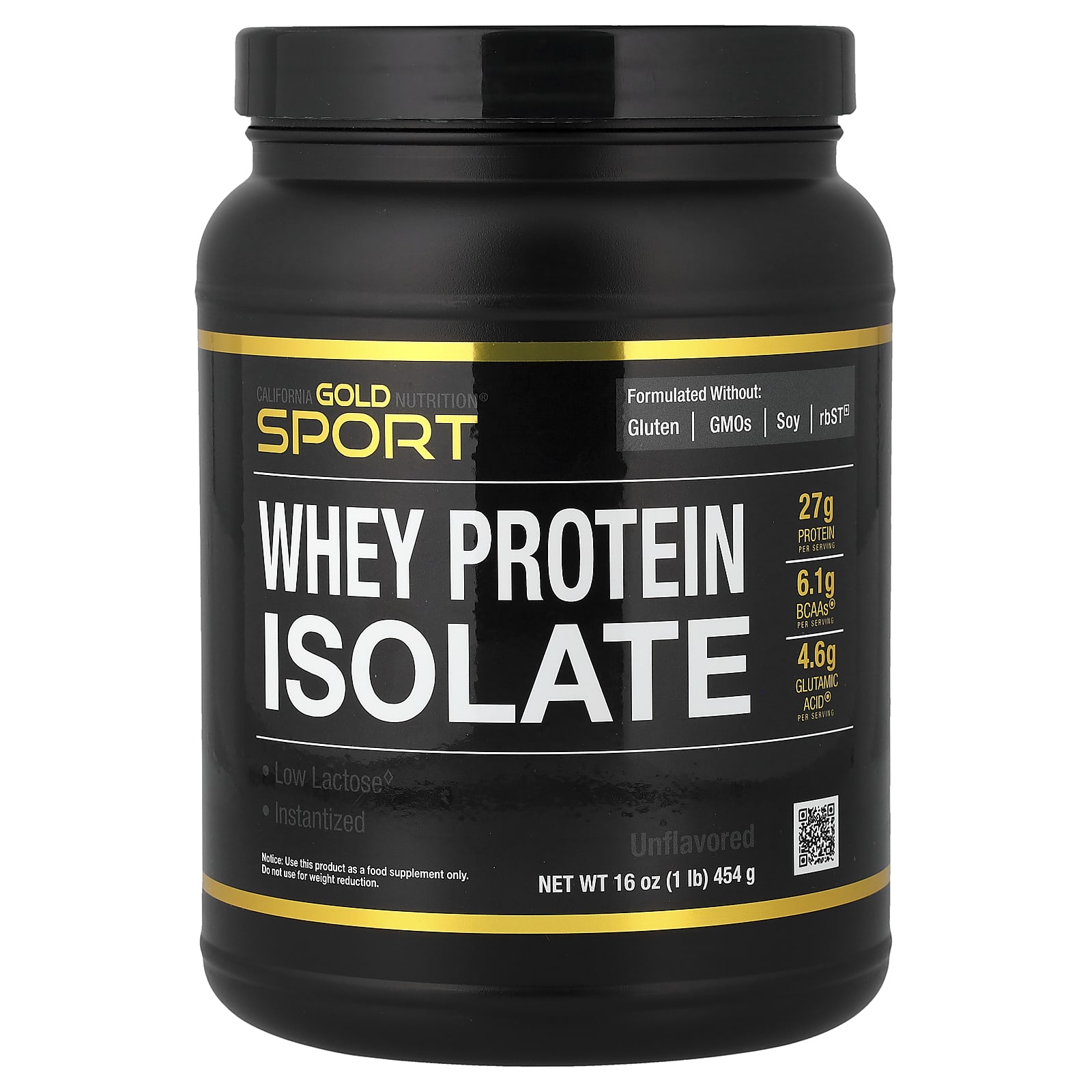 Сывороточный протеин California Gold Nutrition Sport Isolate, без вкуса, 454 г — фото 3