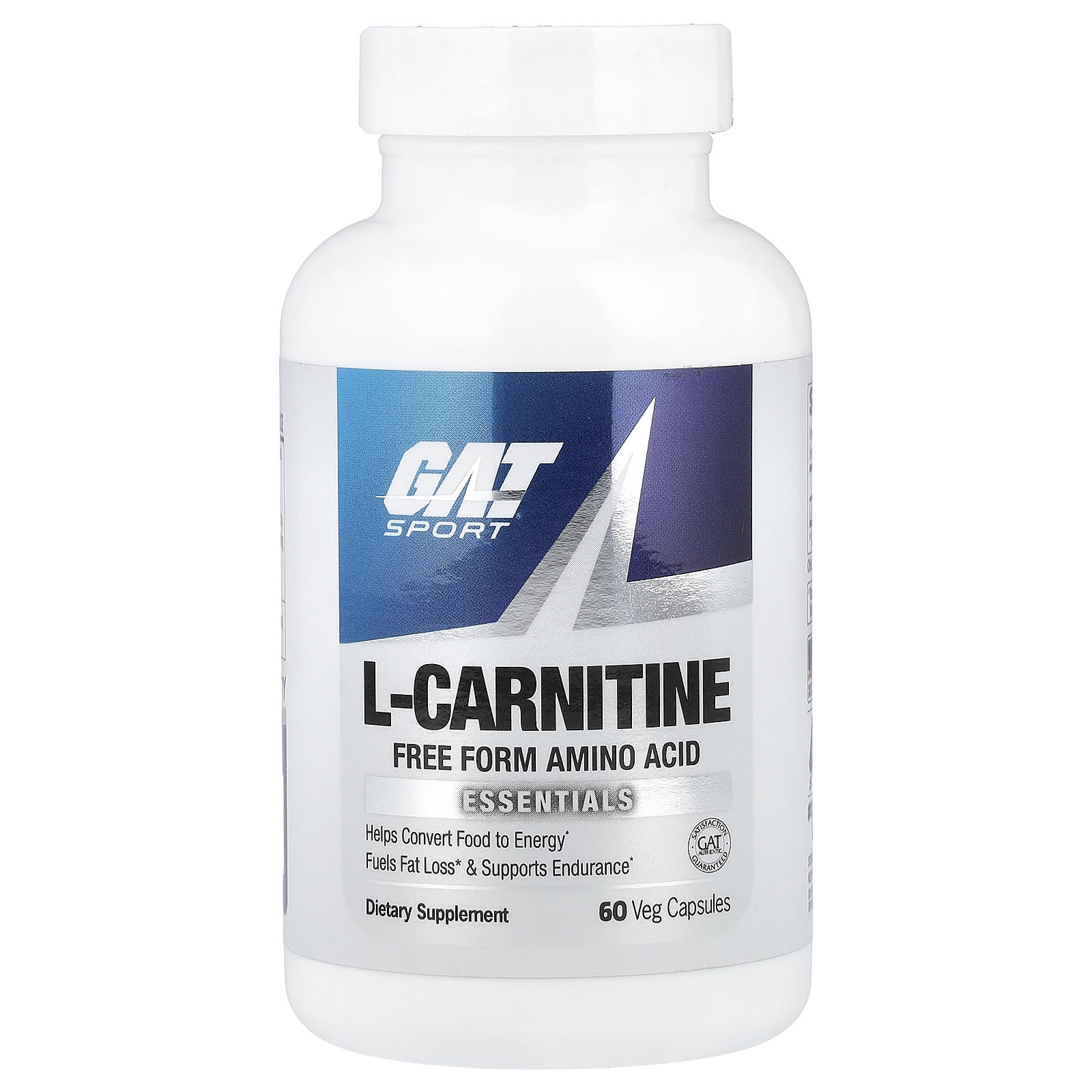 L-карнитин GAT L-Carnitine, 500 мг, 60 растительных капсул