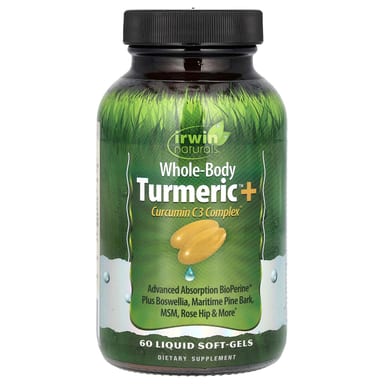 Куркумин Irwin Naturals Whole-Body Turmeric C3 Complex, 60 мягких капсул