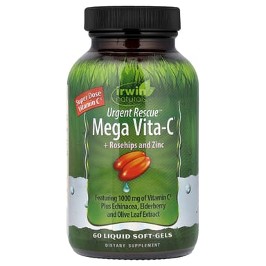 Цинк Irwin Naturals Urgent Rescue® Mega Vita-C Rosehips and, 60 мягких капсул