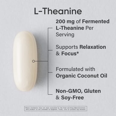 L-теанин Sports Research L-Theanine, 200 мг, 60 мягких капсул