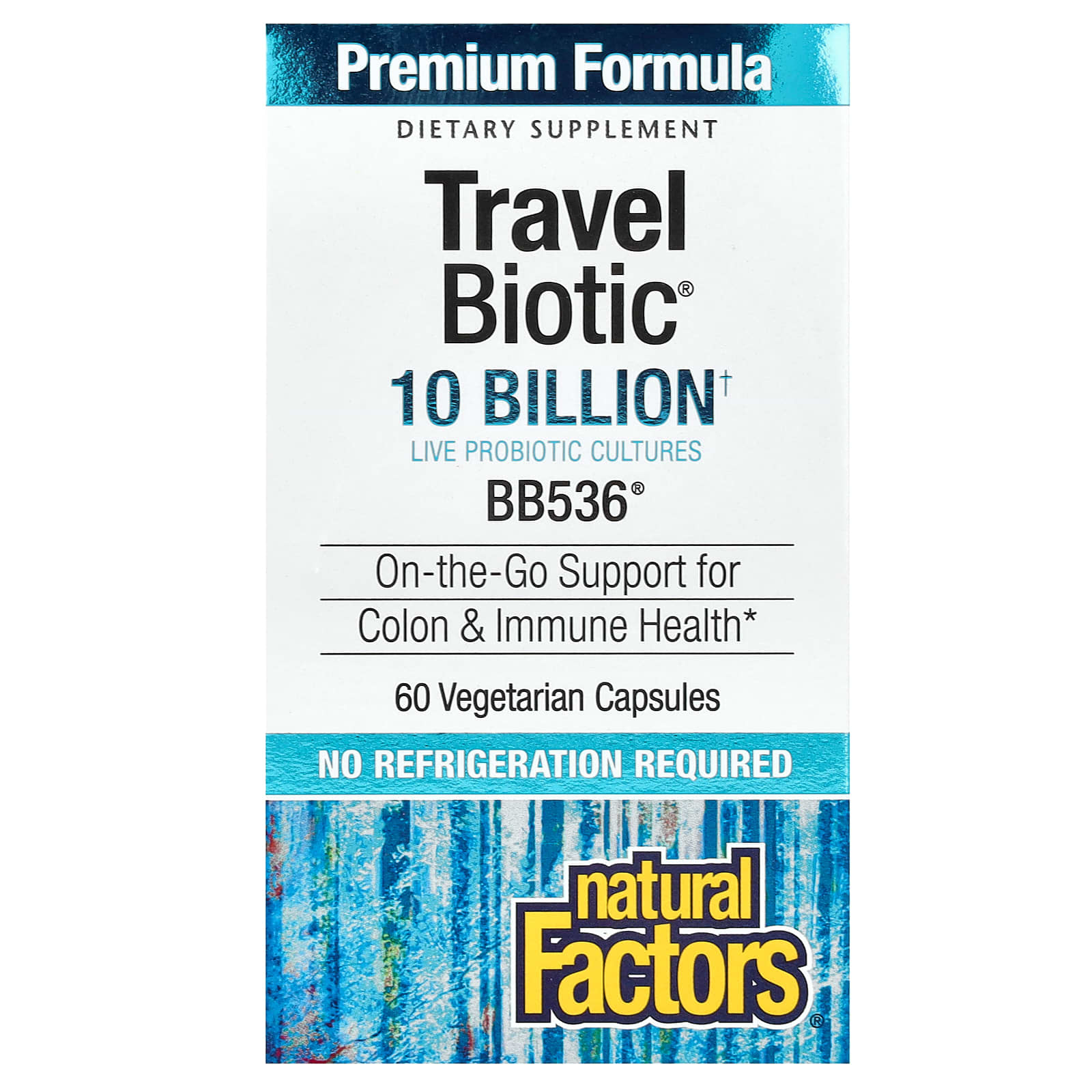 Пробиотик Natural Factors, 10 миллиардов КОЕ, 60 вегетарианских капсул — фото 2