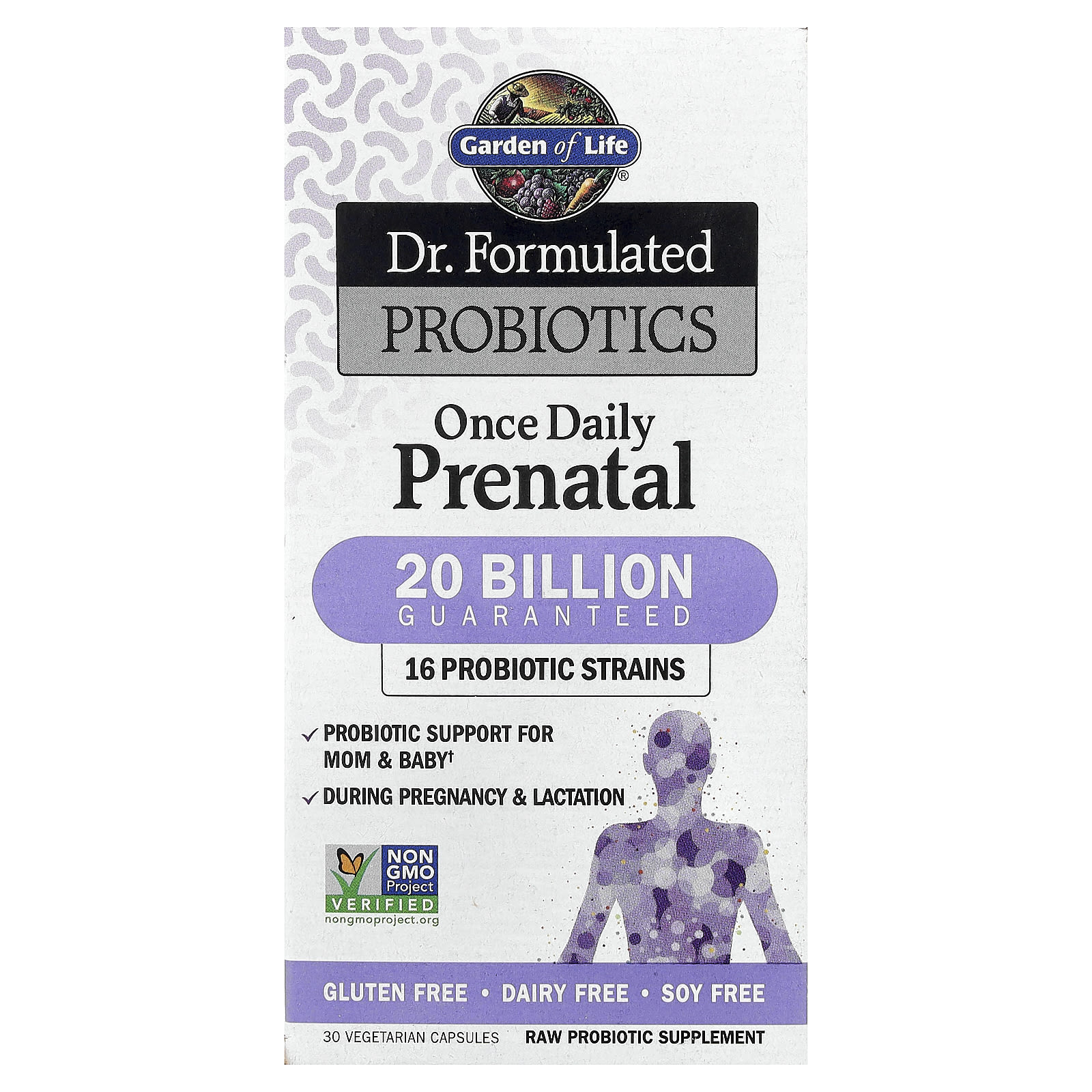 Пробиотик Garden of Life Dr. Formulated Once Daily Prenatal, 30 растительных капсул — фото 2