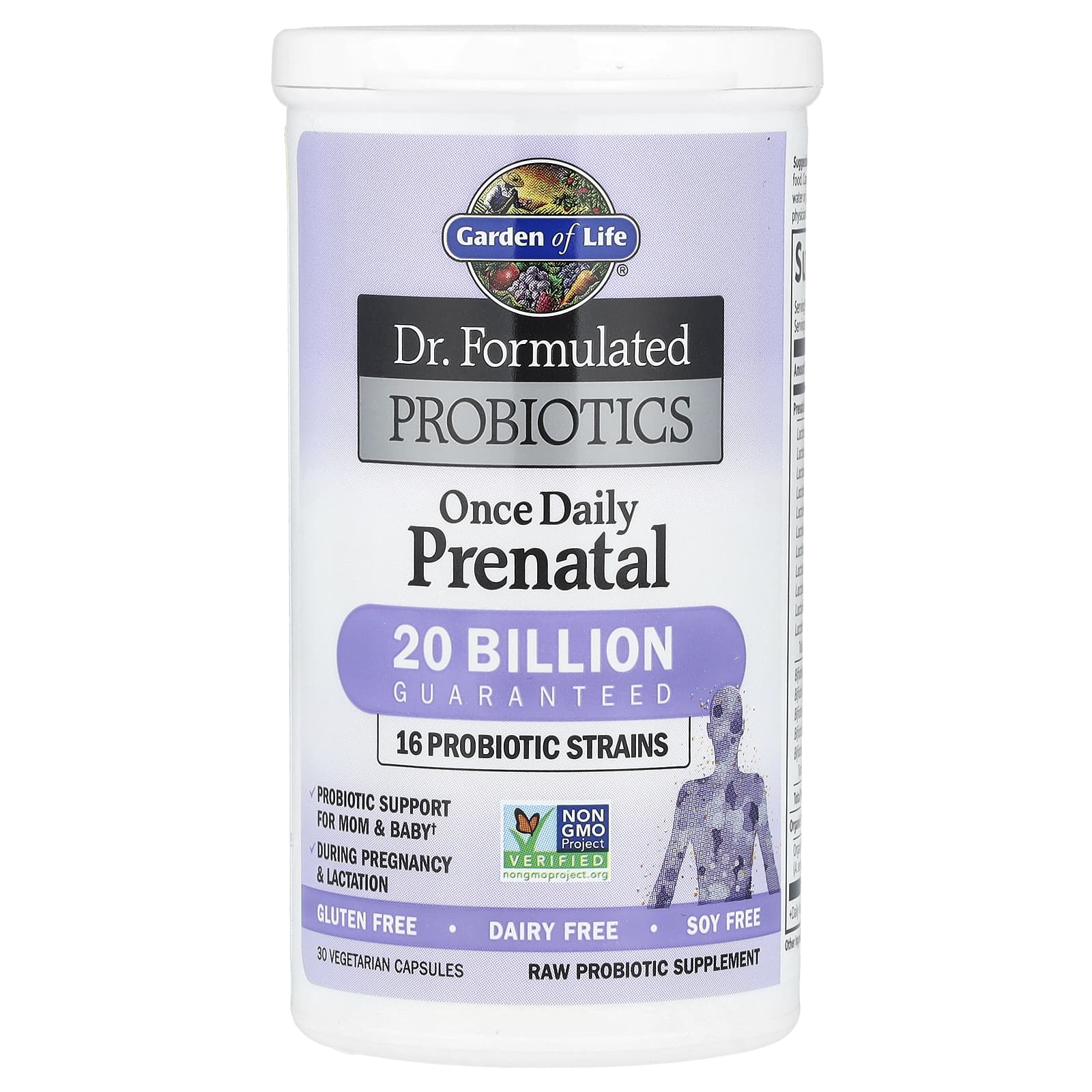 Пробиотик Garden of Life Dr. Formulated Once Daily Prenatal (no refrigeration required), 30 растительных капсул