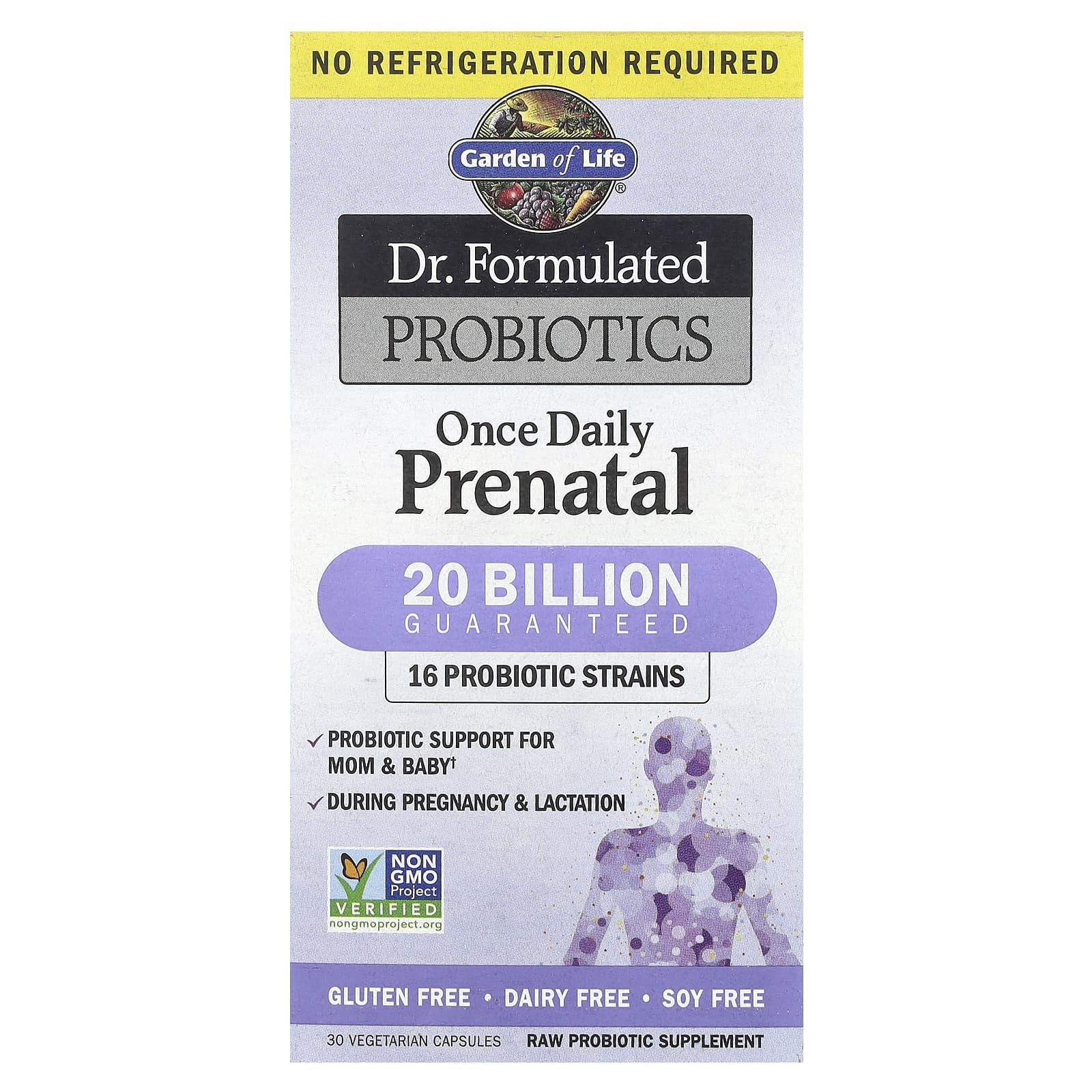 Пробиотик Garden of Life Dr. Formulated Once Daily Prenatal (no refrigeration required), 30 растительных капсул — фото 2
