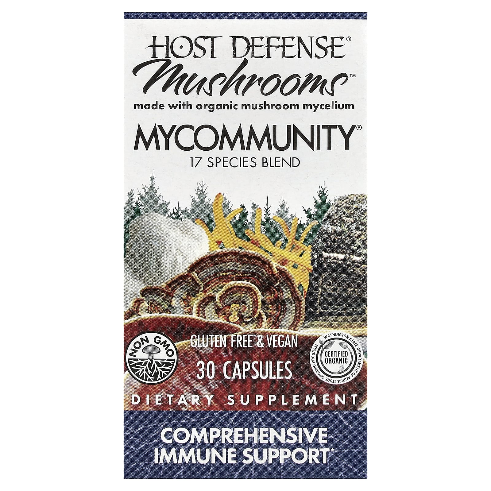 Грибной комплекс Host Defense™ MyCommunity®, 30 капсул — фото 2