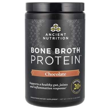 Шоколад Ancient Nutrition Bone Broth Protein™, вкус Chocolate, 504 г, 1.